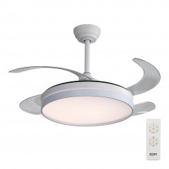 Ceiling fan with light EDM 33827 Ross White 35 W 4100 Lm 2190 Lm Retractable