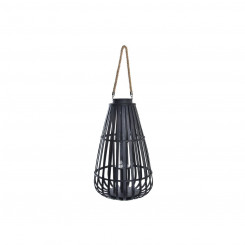 Lantern DKD Home Decor Crystal Black Bamboo (35 x 35 x 60 cm)