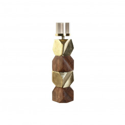Candleholder DKD Home Decor 10 x 10 x 51,5 cm Crystal Golden Brown Aluminium Mango wood