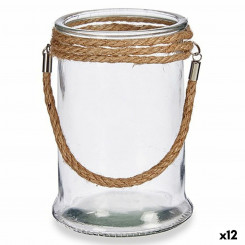 Подсвечник прозрачное стекло Морская трава 12,5 х 17 х 12,5 см (12 шт.)