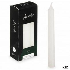 Набор свечей Белый 2 x 2 x 15 cm (12 штук)