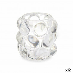 Svijećnjak Mikrohelmed Läbipaistev Kristall 8,4 x 9 x 8,4 cm (12 Ühikut)