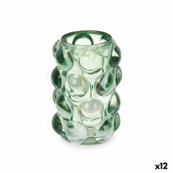 Svijećnjak Mikrohelmed Roheline Kristall 8,4 x 12,5 x 8,4 cm (12 Ühikut)