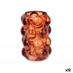 Svijećnjak Mikrohelmed Oranž Kristall 8,4 x 12,5 x 8,4 cm (12 Ühikut)