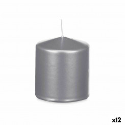 Candle Silver 9 x 10 x 9 cm (12 Units)