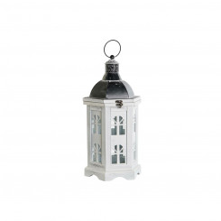 Lantern DKD Home Decor Weathered finish White Dark gray Wood Crystal 19 x 17 x 39 cm