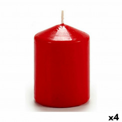 Candle Red Wax (7 x 10 x 7 cm) (4 Units)