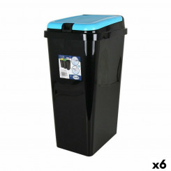 Trash can Tontarelli Bido Blue Black 45 L Rectangular 40 x 29 x 65 cm (6 Units)