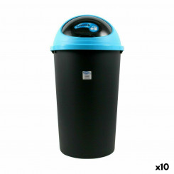 Trash can Tontarelli Big hoop Blue Black 50 L 39 x 39 x 72 cm (10 Units)