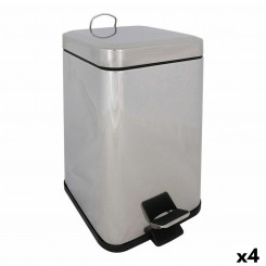 Trash can Confortime with Pedal Metal 6 L (4 Units) (6 lts)