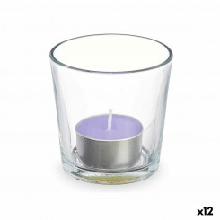 Scented candle 7 x 7 x 7 cm (12 Units) Glass Lavender