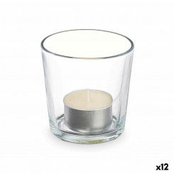 Scented candle 7 x 7 x 7 cm (12 Units) Glass Vanilla