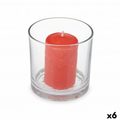 Lõhnastatud küünal 10 x 10 x 10 cm (6 Ühikut) Klaas Punased marjad