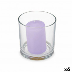 Scented candle 10 x 10 x 10 cm (6 Units) Glass Lavender