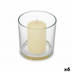 Lõhnastatud küünal 10 x 10 x 10 cm (6 Ühikut) Klaas Vanilje