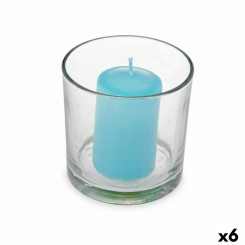 Scented candle 10 x 10 x 10 cm (6 Units) Glass Ocean
