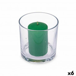 Scented candle 10 x 10 x 10 cm (6 Units) Glass Bamboo