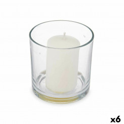 Scented candle 10 x 10 x 10 cm (6 Units) Glass Cotton