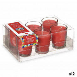 Scented candles Set 16 x 6.5 x 11 cm (12 Units) Glass Red berries