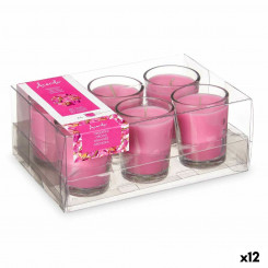 Scented candles Set 16 x 6.5 x 11 cm (12 Units) Glass Orchid
