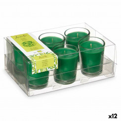 Scented candles Set 16 x 6.5 x 11 cm (12 Units) Glass Bamboo