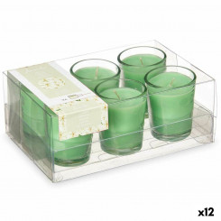 Lõhnaküünlad Komplekt 16 x 6,5 x 11 cm (12 Ühikut) Klaas Jasmiin