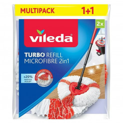 Mop Replacement Nozzle for Cleaning Vileda Turbo 2in1 Microfiber Polyamide Polyester (2 Units)