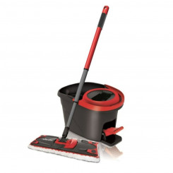 Mop with Bucket Vileda Ultramax Black Red Plastic fiber