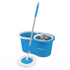 Mop with Bucket Esperanza EHS006 Blue White Microfiber