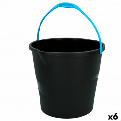 Bucket With Handle Colorbaby Black 10 L 29.5 x 26 x 28.5 cm (6 Units)