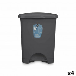 мусорное ведро с педалью Антрацитовый серый Пластиковая масса 30 л (4 шт.)