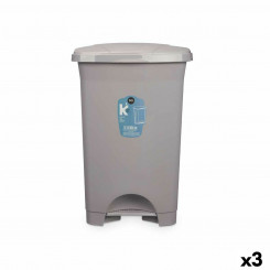 мусорное ведро Серый Пластиковая масса 50 л (3 шт.)