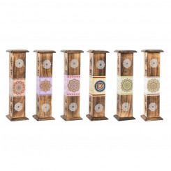Incense DKD Home Decor Holder 8 x 8 x 30 cm Wood Mandala Indian (6 Pieces, parts)