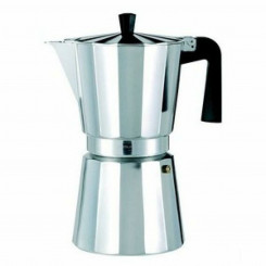 Italian Coffee Pot Valira VITRO 12T Silver Aluminium (12 Cups)