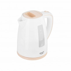 Water Kettle and Electric Teakettle Adler AD 1264 White Hazelnut Stainless steel Plastic 2200 W 1,7 L