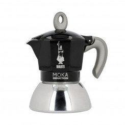 Italian Coffee Pot Bialetti Moka Induction Black Metal Stainless steel Aluminium 100 ml 2 Cups