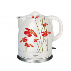 Kettle and Electric Teapot Feel Maestro MR-066 Red Flowers White Red Ceramic 1200 W 1.5 L