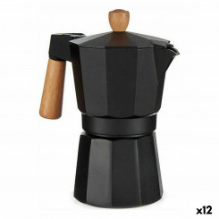 Italian Coffee Pot Wood Aluminum 300 ml (12 Units)