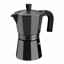 Italian Coffee Pot Monix Braisogona_M640006 Black Aluminum 6 Cups