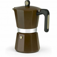 Italian Coffee pot Monix M671006 Brown Aluminum 320 ml