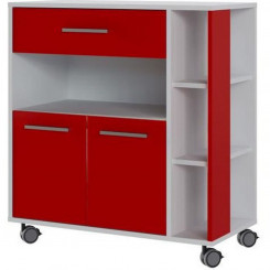 Köögikäru punane valge ABS (80 x 39 x 87 cm)