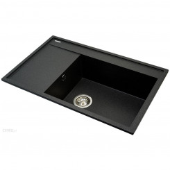 Sink with One Sink in Pyramis 070 091 201 Black