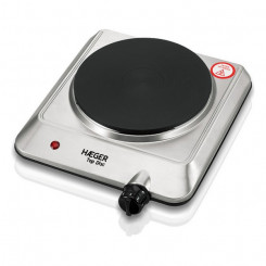 Electric Hot Plate Haeger Top Disc Stainless steel 1 Stove 1500W