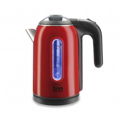 Electric Kettle with LED Light TM Electron Red Stainless steel