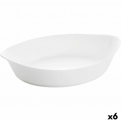 Serving Platter Luminarc Smart Cuisine Oval White Glass 28 x 17 cm (6 Units)