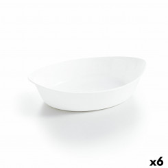 Serveerimisvaagen Luminarc Smart Cuisine ovaalne valge klaas 25 x 15 cm (6 ühikut)