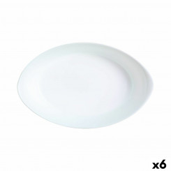 Serving Platter Luminarc Smart Cuisine Oval White Glass 21 x 13 cm (6 Units)
