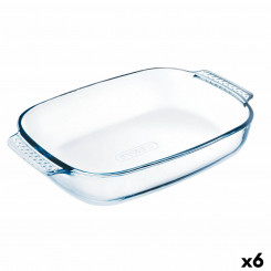 Сервировочное блюдо Pyrex Classic Прямоугольное прозрачное стекло 35 x 23 см (6 шт.)