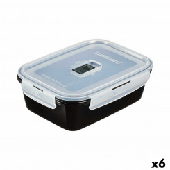 Hermeetiline lõunakarp Luminarc Pure Box, must 1,22 L klaas (6 ühikut)