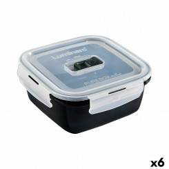 Hermeetiline lõunakarp Luminarc Pure Box 760 ml mustast klaasist (6 ühikut)